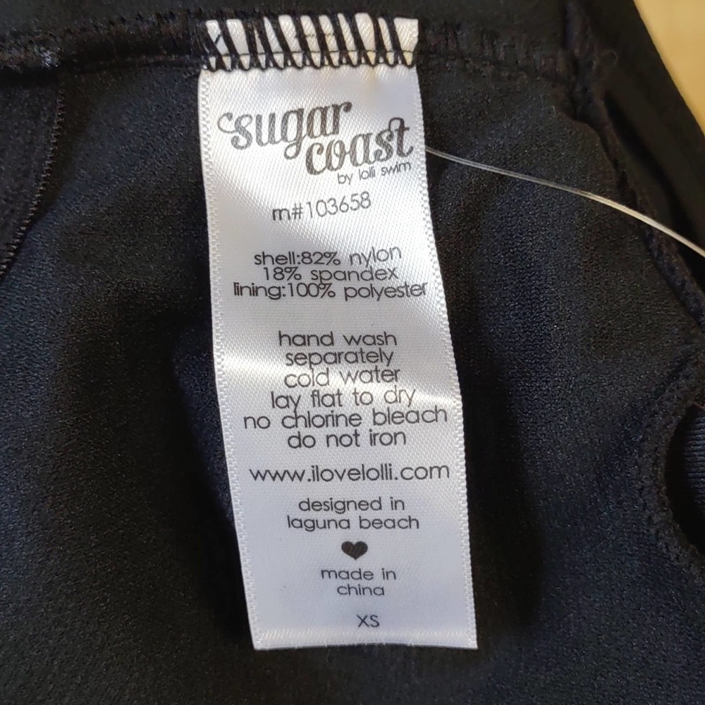 Lolli Sugar Coast Women's Ruffled One Piece Swimsuit - Black - XS - Picture 9 of 10